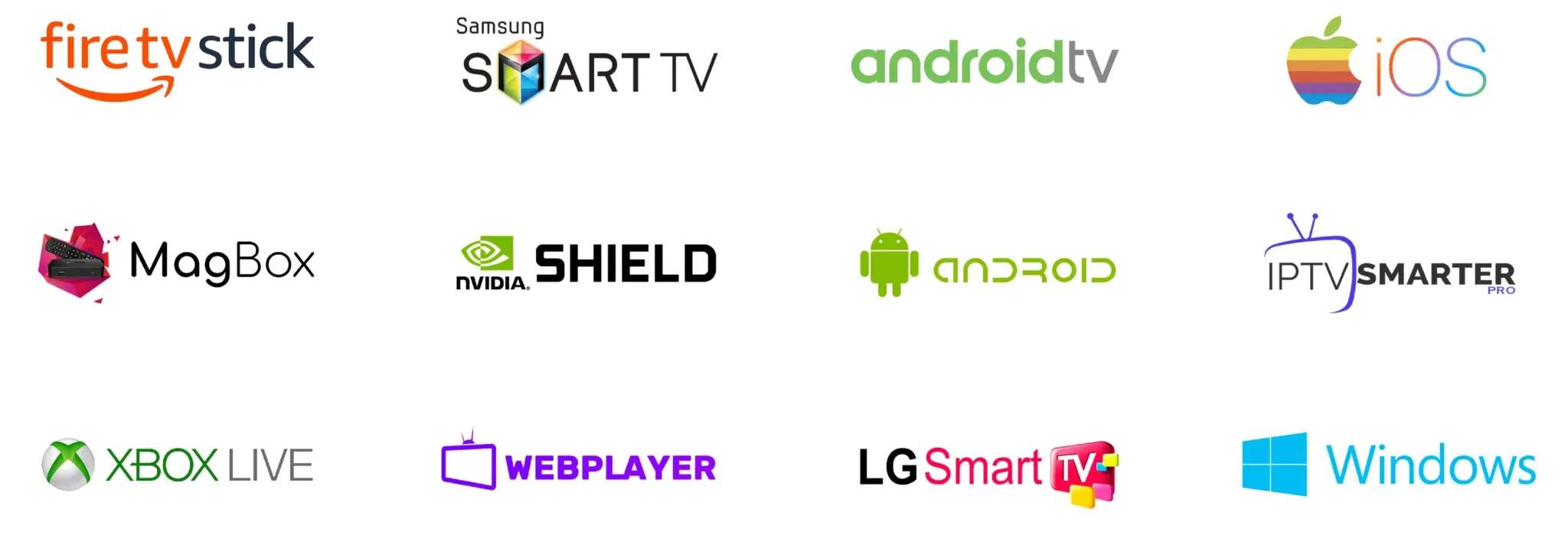 Balkans IPTV supported streaming devices row